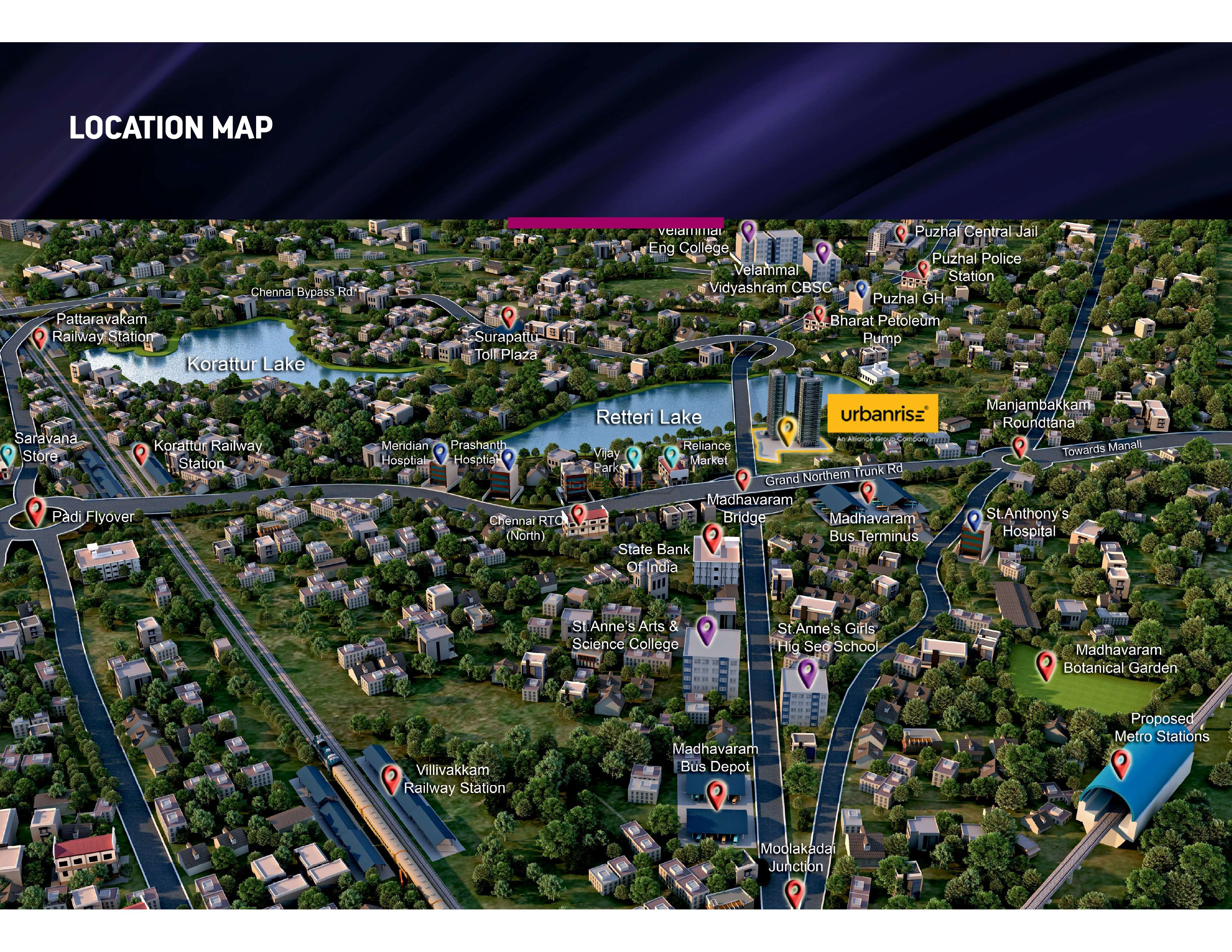 The Lakes Edge  Location Map